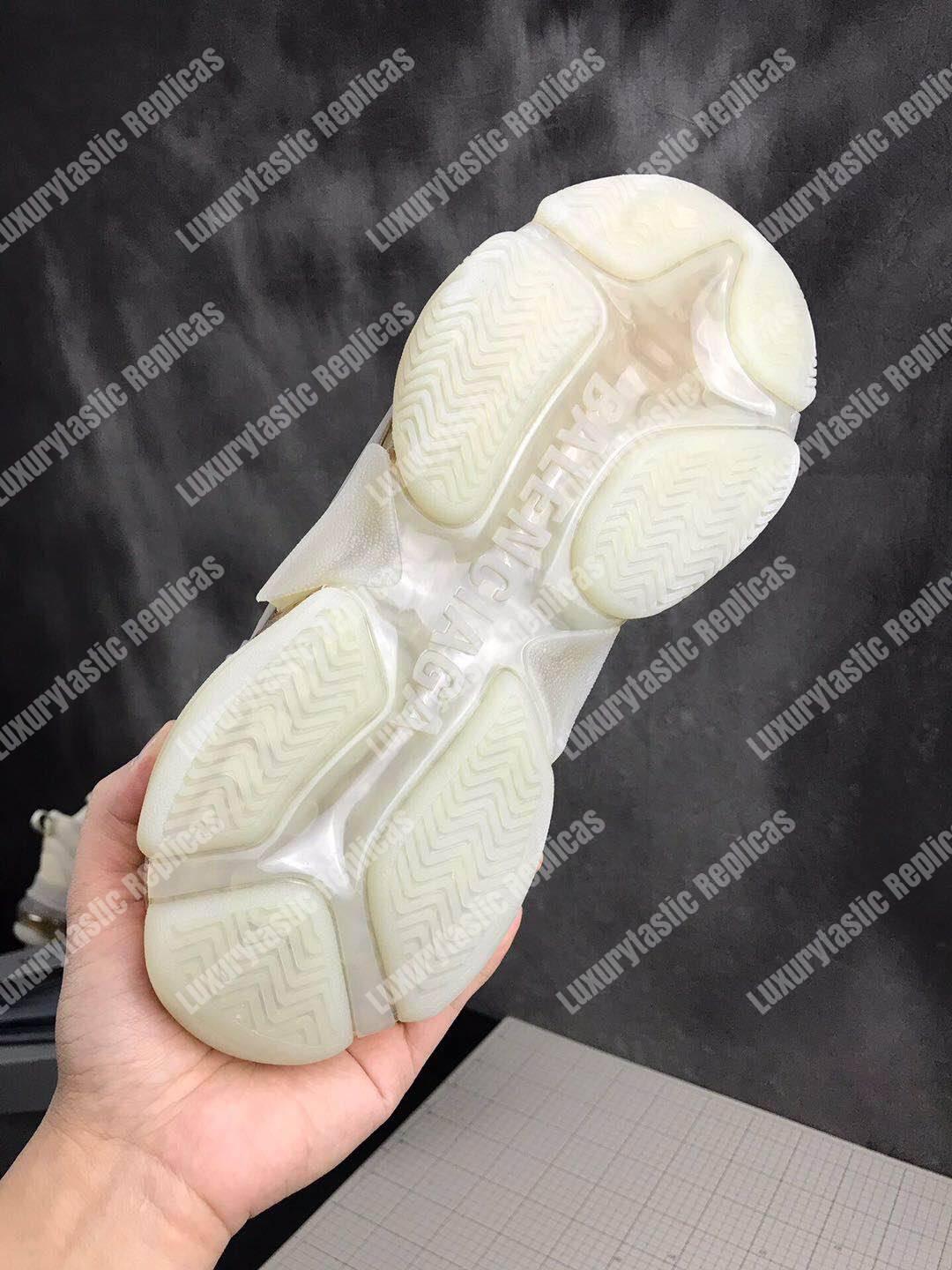 Ba*len*cia*ga triple s clear sole sneaker crystal