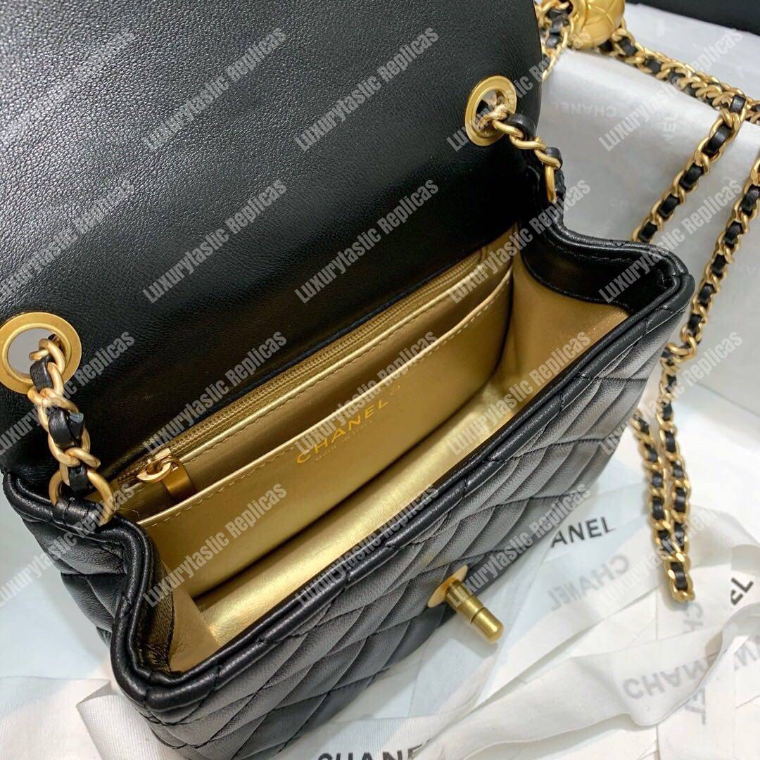 Ch*el mini flap bag black