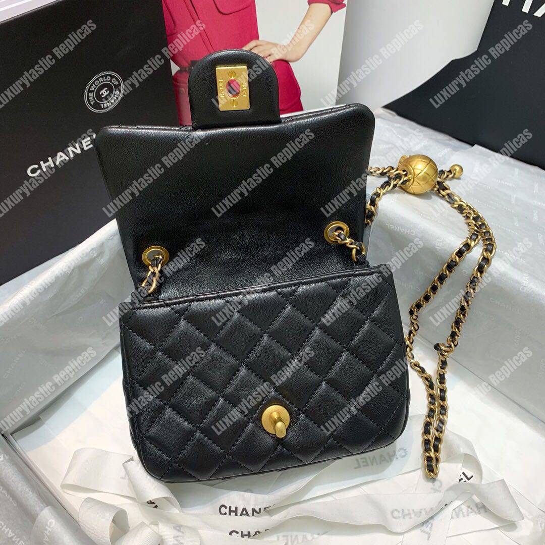 Ch*el mini flap bag black