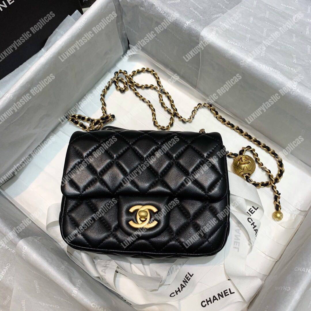 Ch*el mini flap bag black