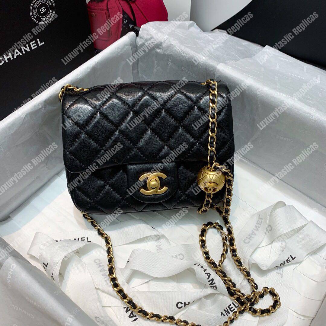 Ch*el mini flap bag black