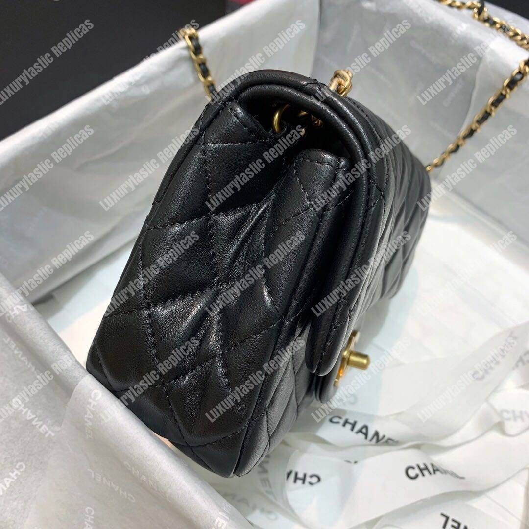 Ch*el mini flap bag black