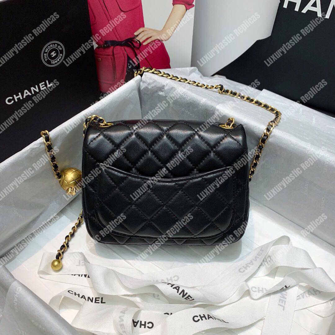 Ch*el mini flap bag black