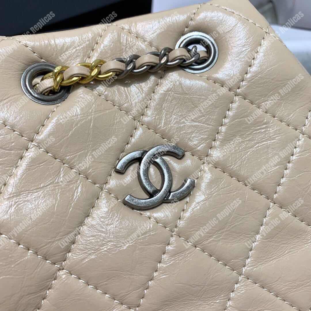 Ch*el 2017 gabrielle backpack beige