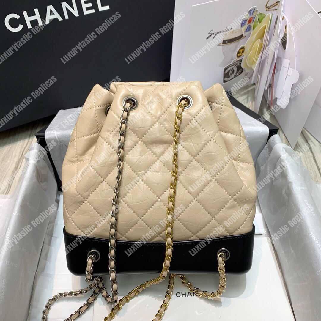 Ch*el 2017 gabrielle backpack beige