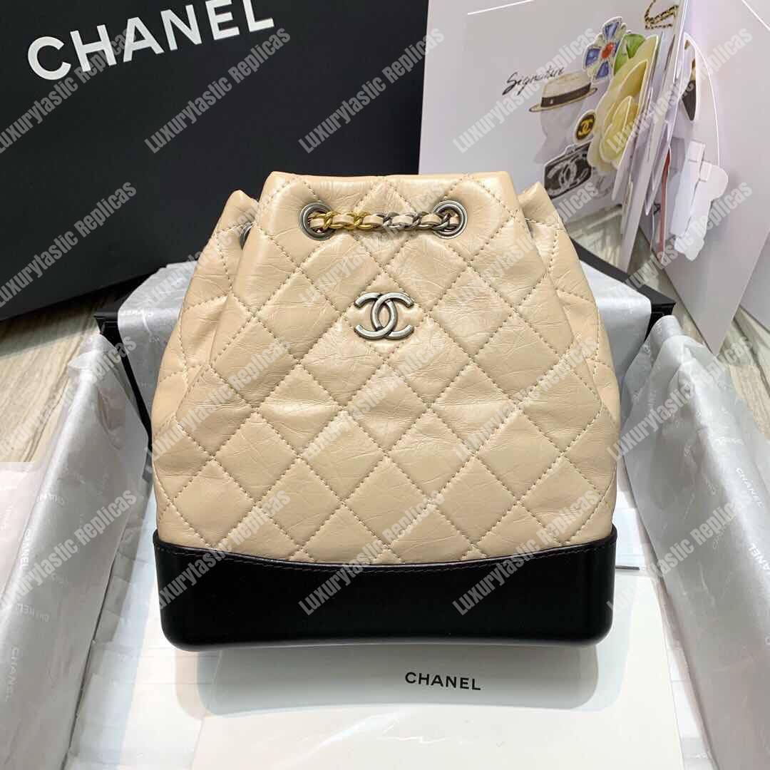 Ch*el 2017 gabrielle backpack beige