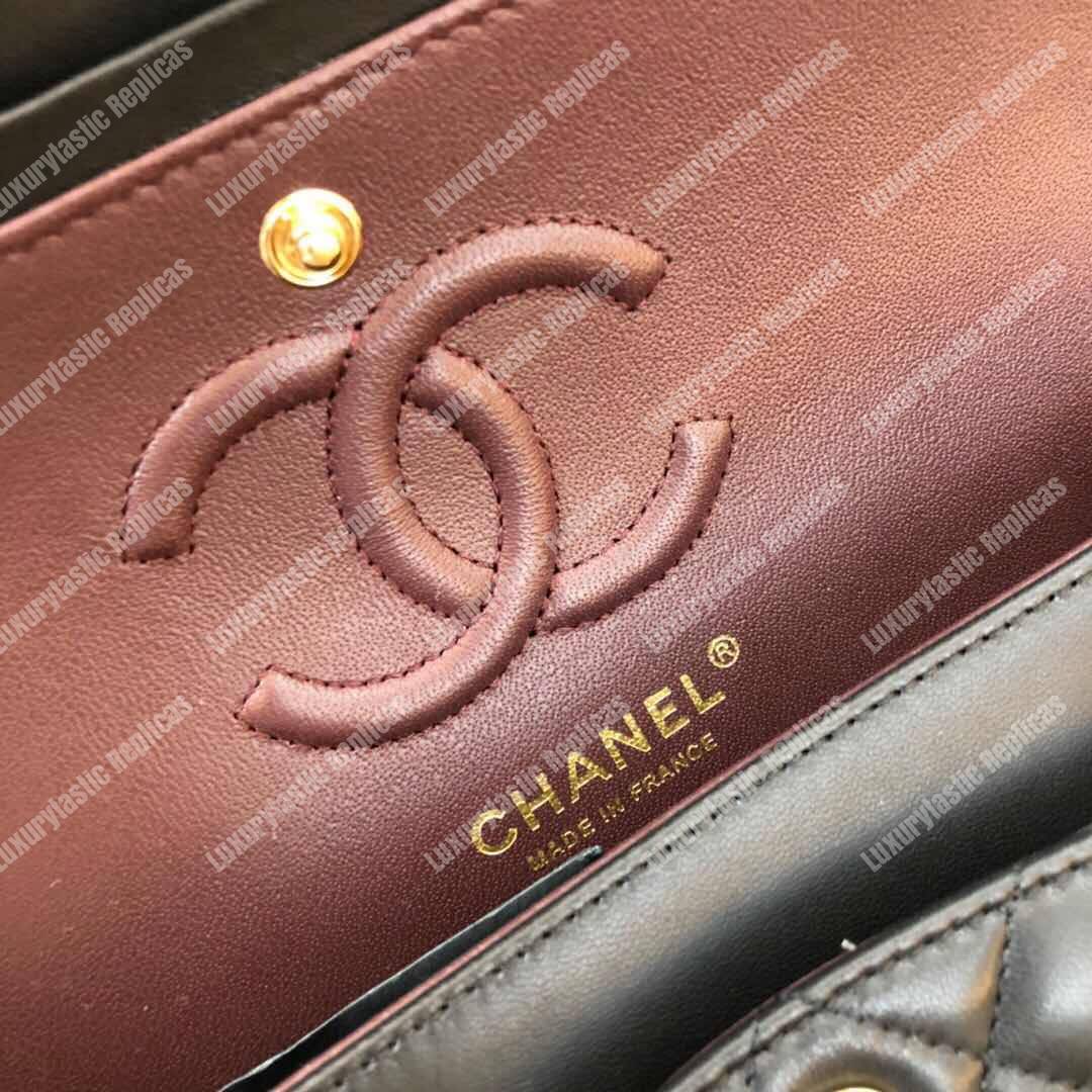 Ch*el classic small flap bag black