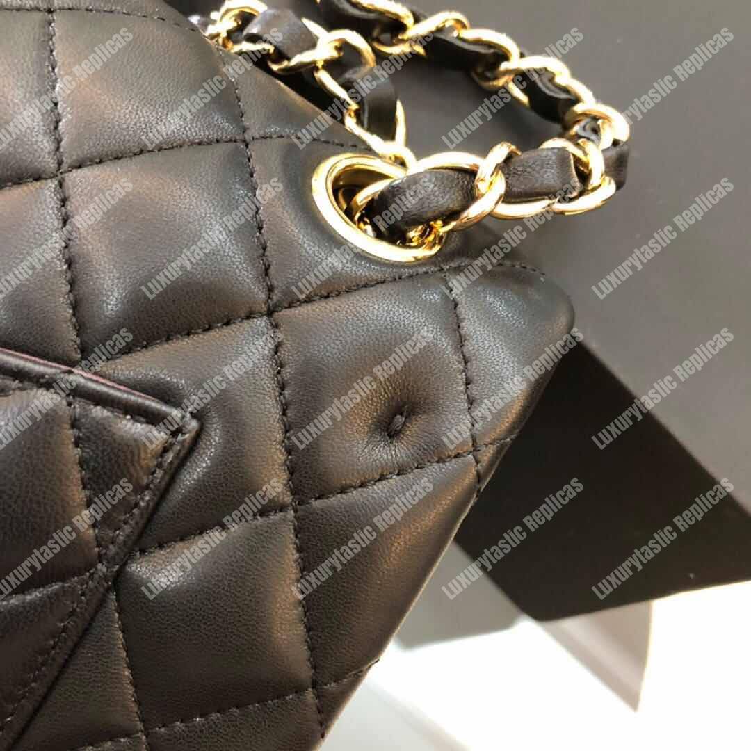 Ch*el classic small flap bag black