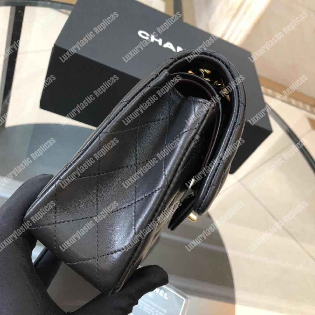 Ch*el classic small flap bag black