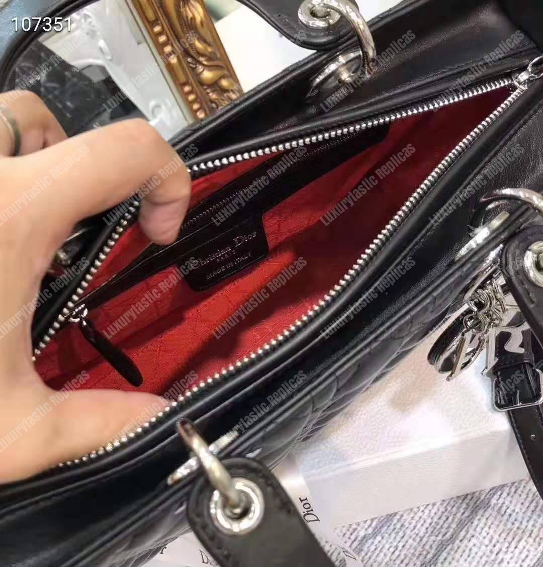 lady D*or ultra-matte tote bag silver