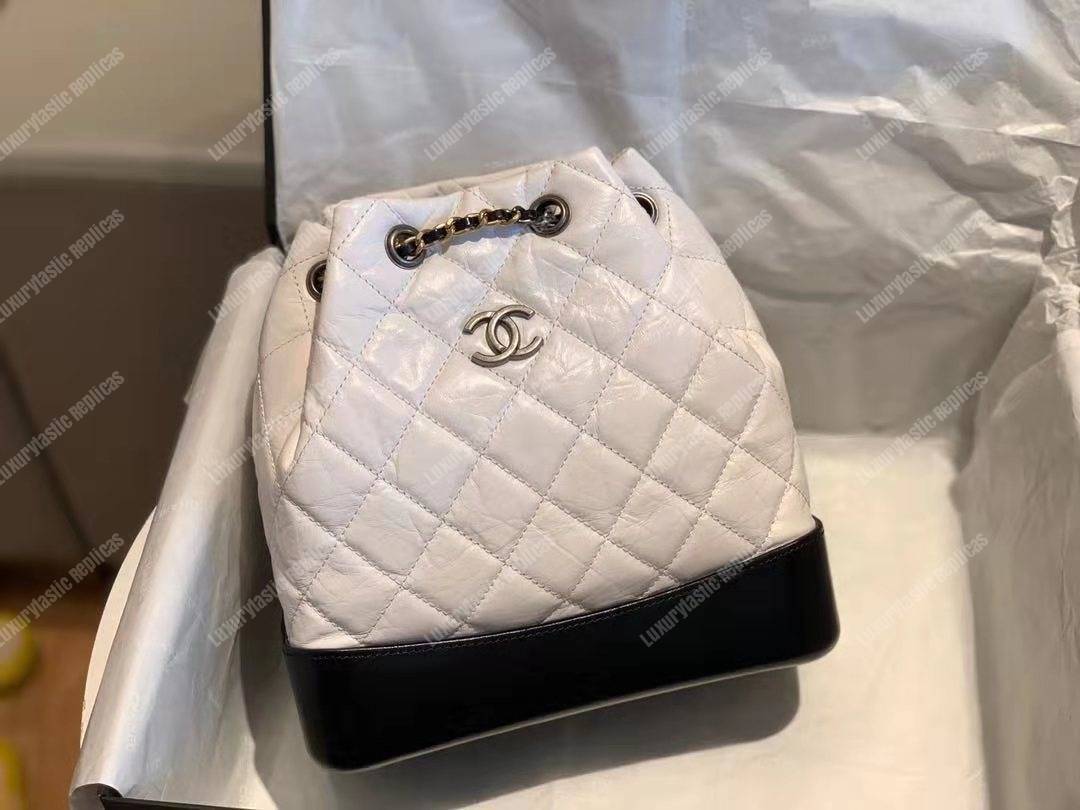 Ch*el 2018 small gabrielle backpack white