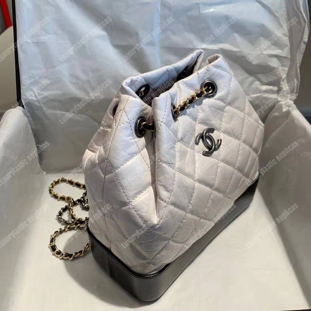 Ch*el 2018 small gabrielle backpack white
