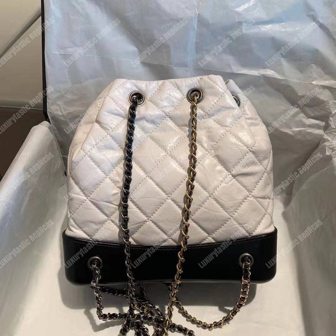 Ch*el 2018 small gabrielle backpack white