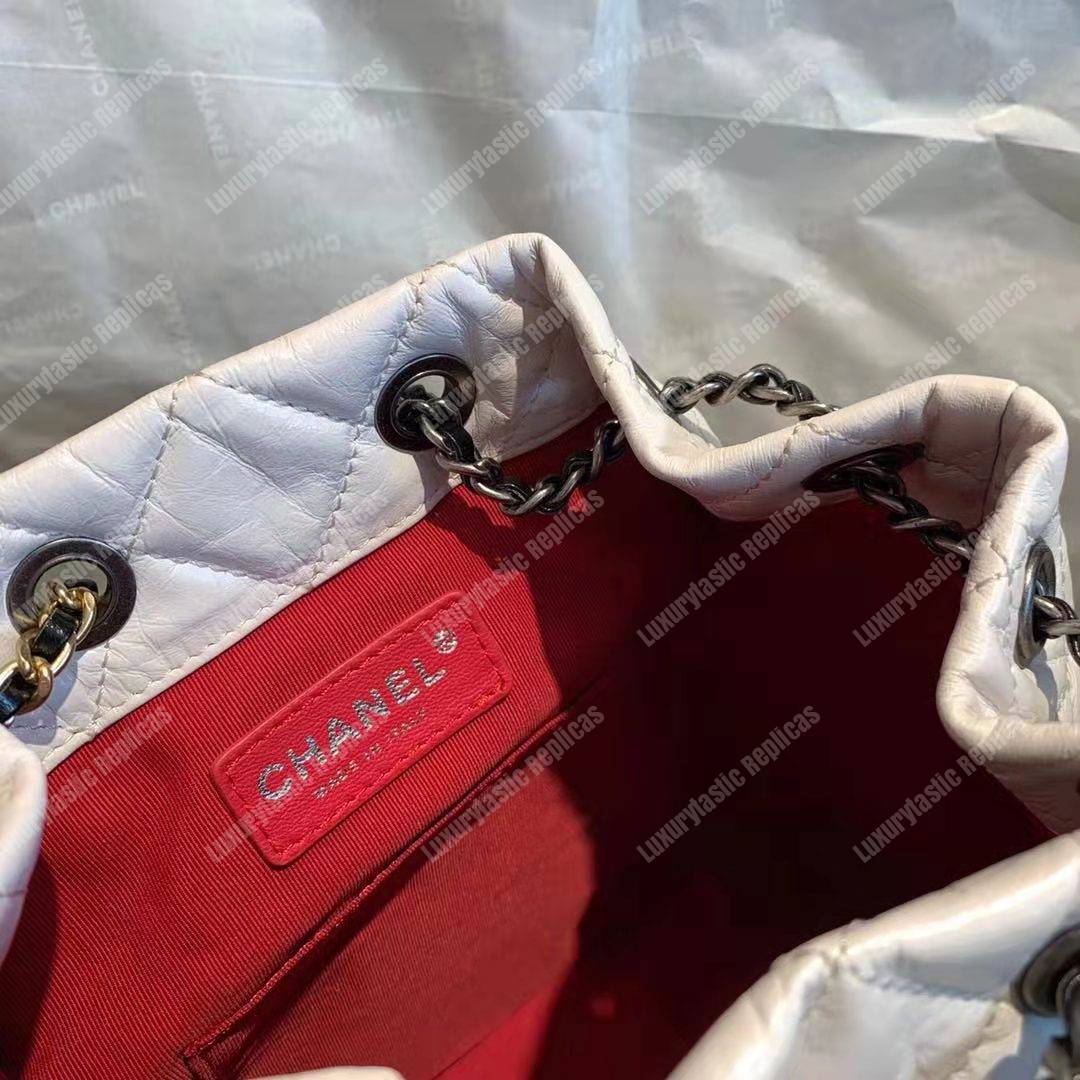 Ch*el 2018 small gabrielle backpack white