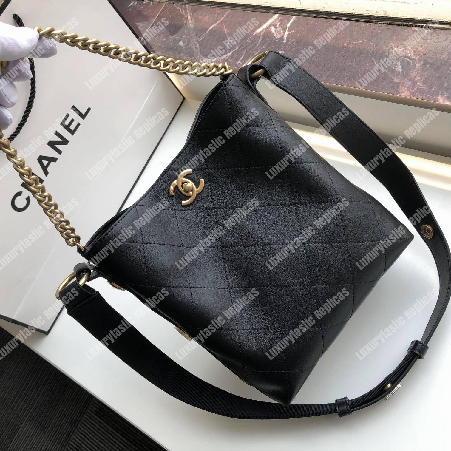Ch*el hobo handbag black