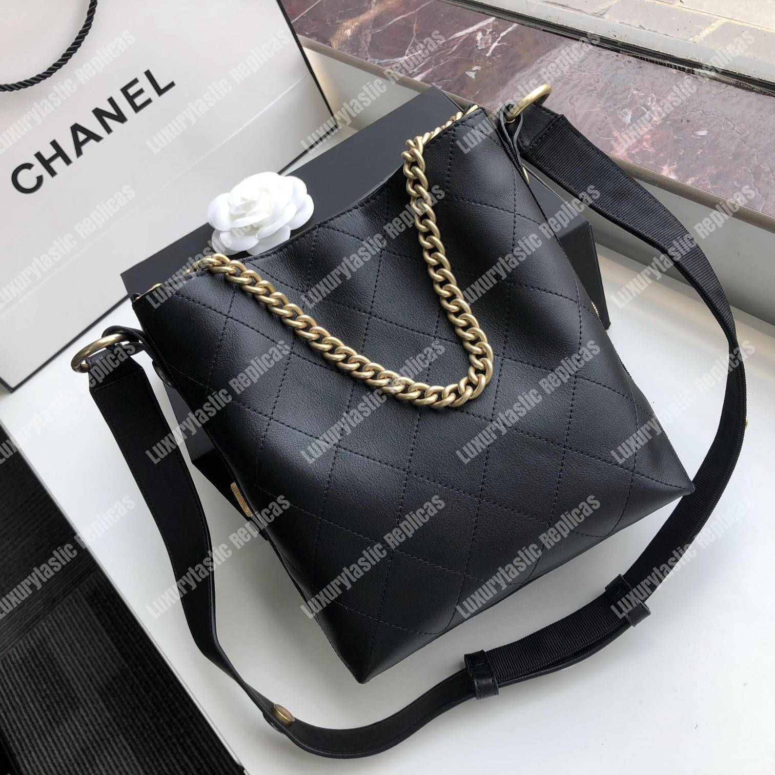 Ch*el hobo handbag black