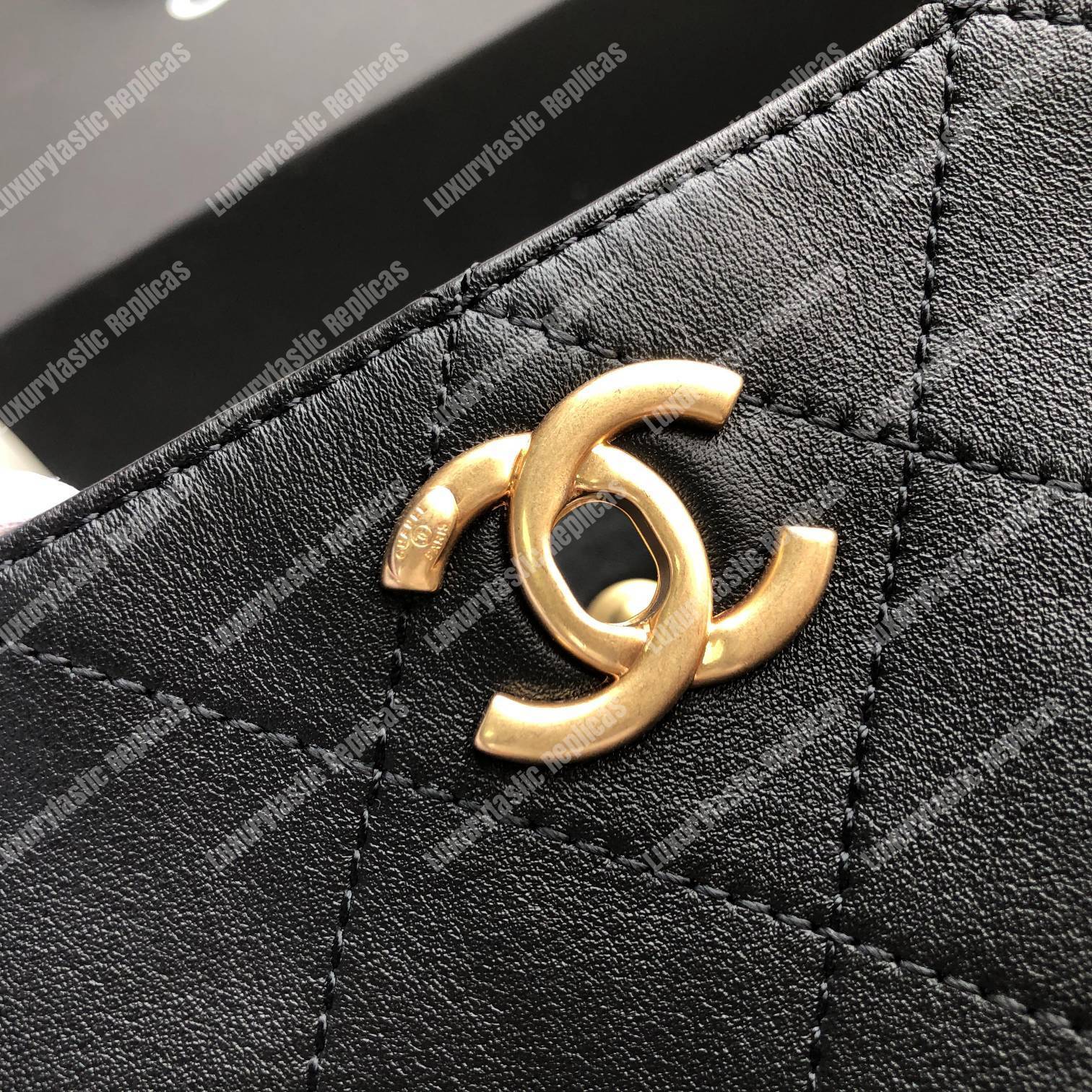 Ch*el hobo handbag black