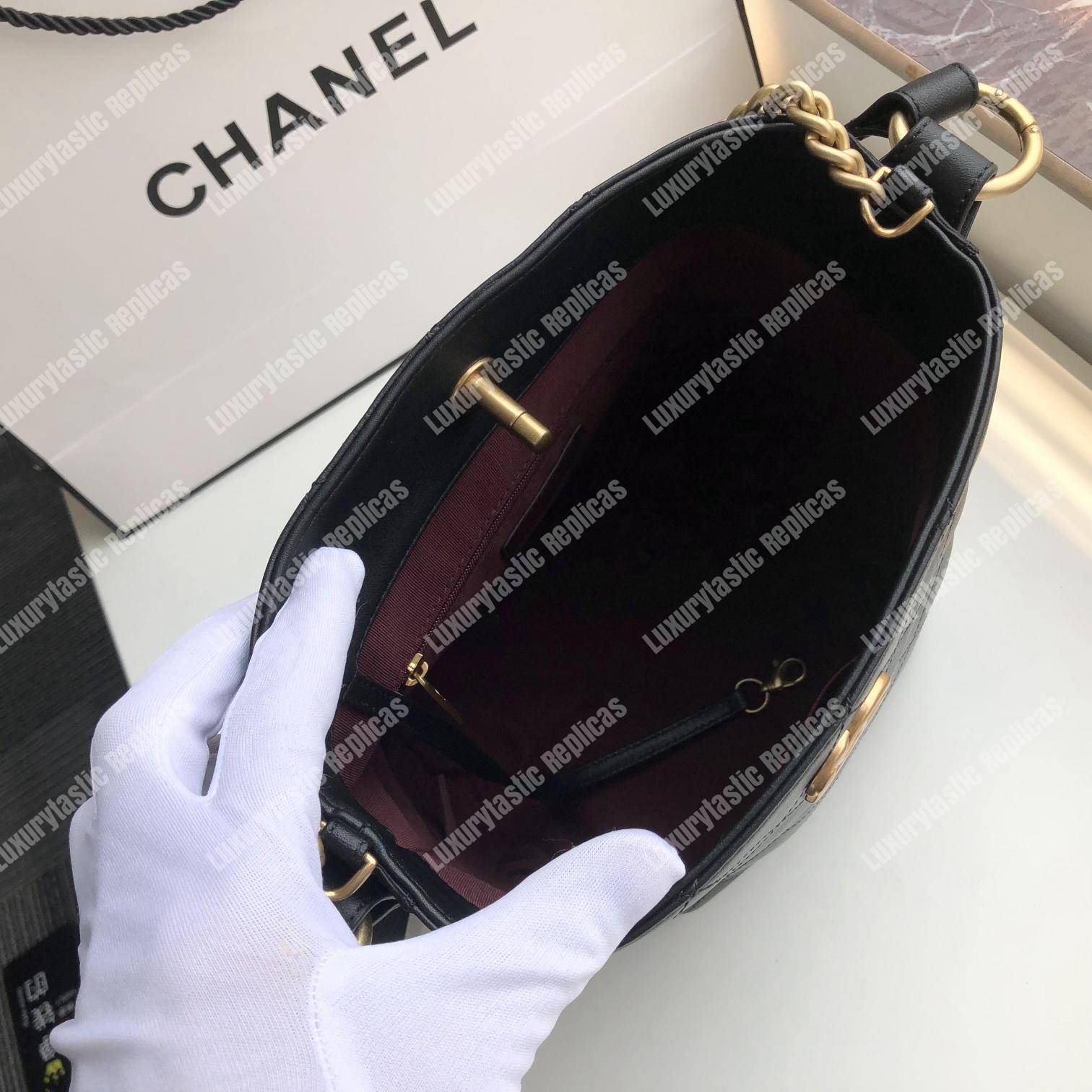 Ch*el hobo handbag black