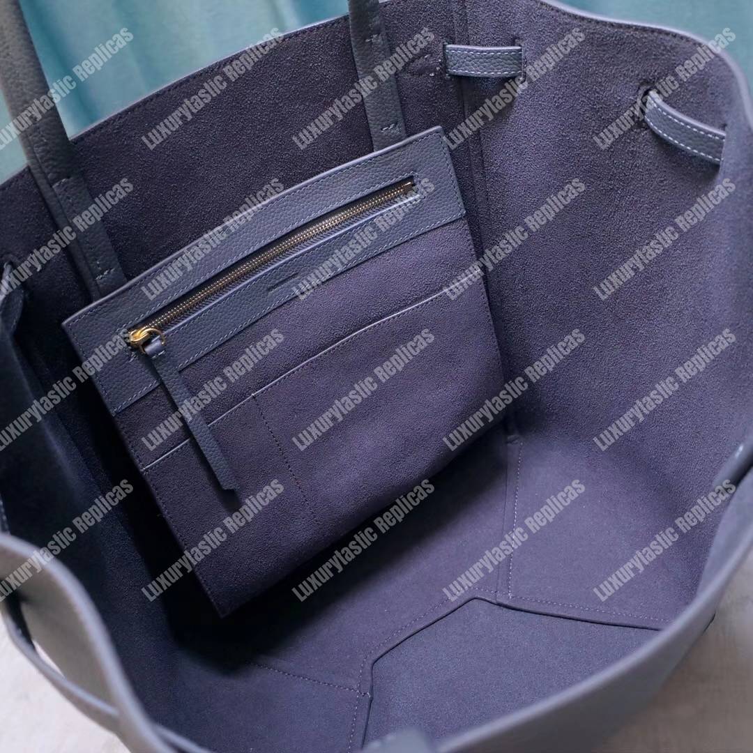 Ce**e small cabas phantom in soft grained calfskin grey