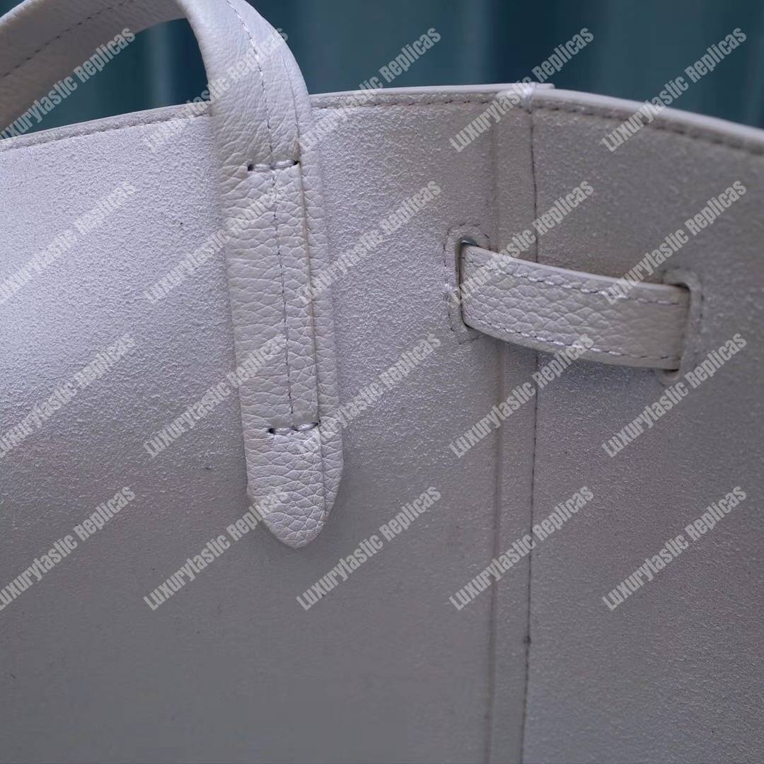 Ce**e small cabas phantom in soft grained calfskin light grey