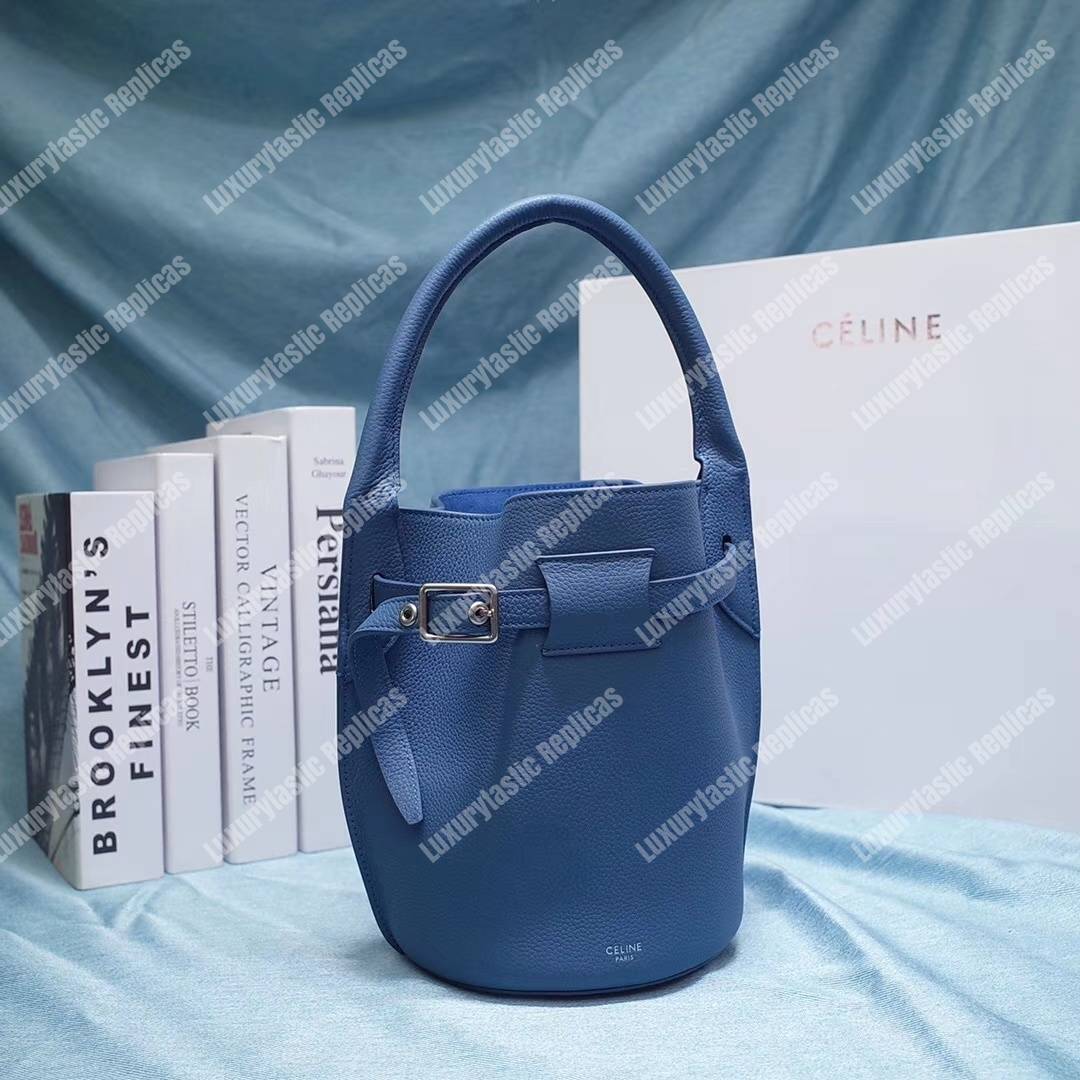 Ce**e big bag nano bucket in supple grained calfskin celadon