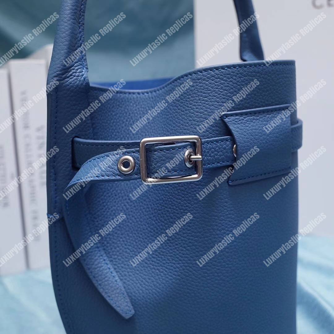 Ce**e big bag nano bucket in supple grained calfskin celadon