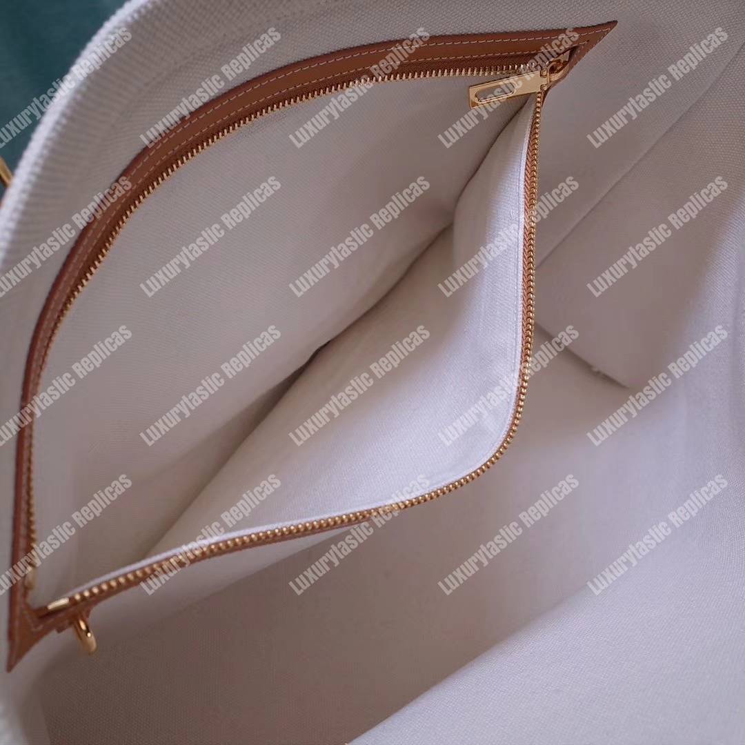 Ce**e horizontal cabas Ce**e in canvas with Ce**e print and calfskin