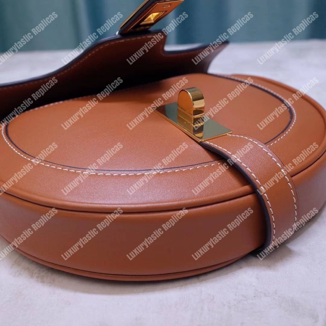 Ce**e small besace 16 bag in natural calfskin tan