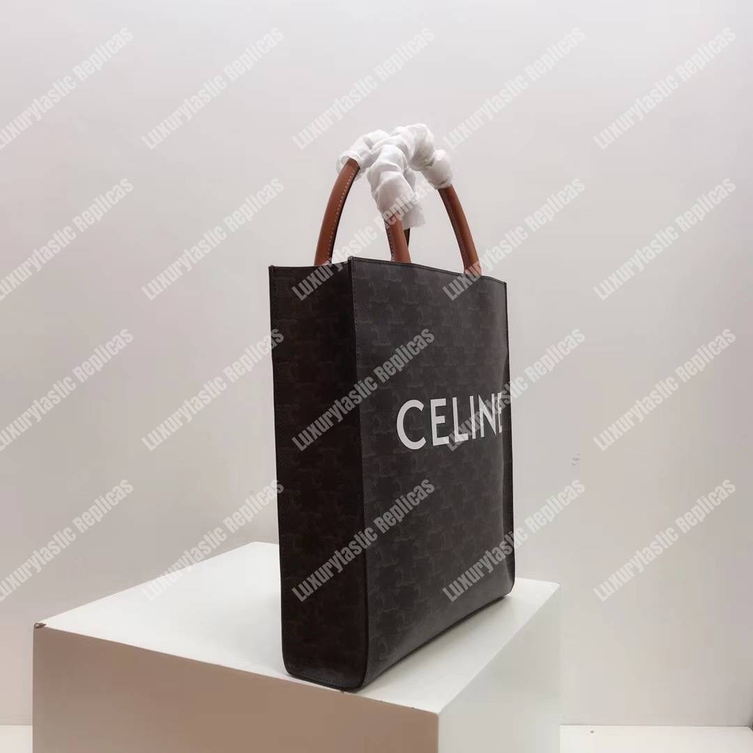 Ce**e small cabas vertical in triomphe canvas