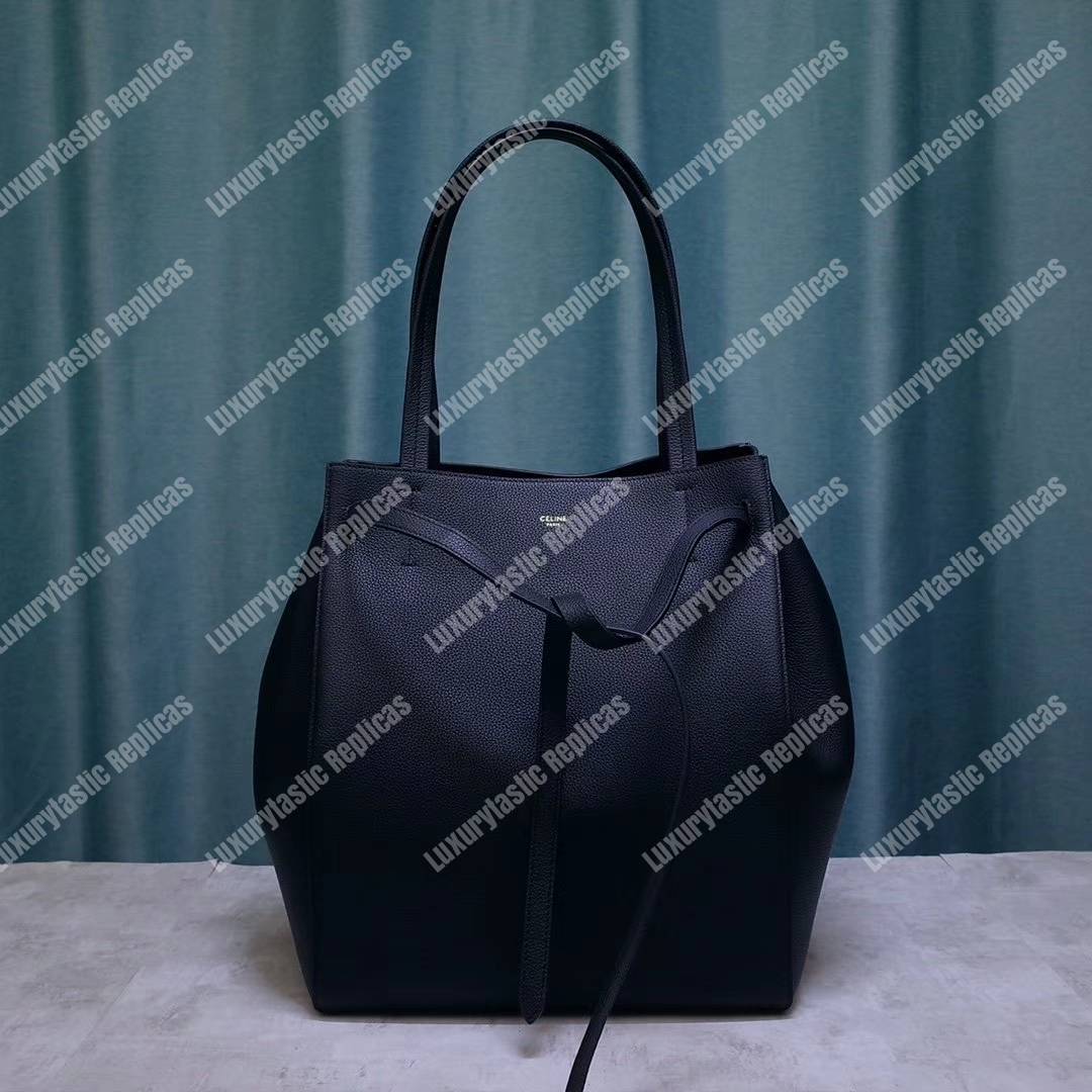 Ce**e small cabas phantom in soft grained calfskin black