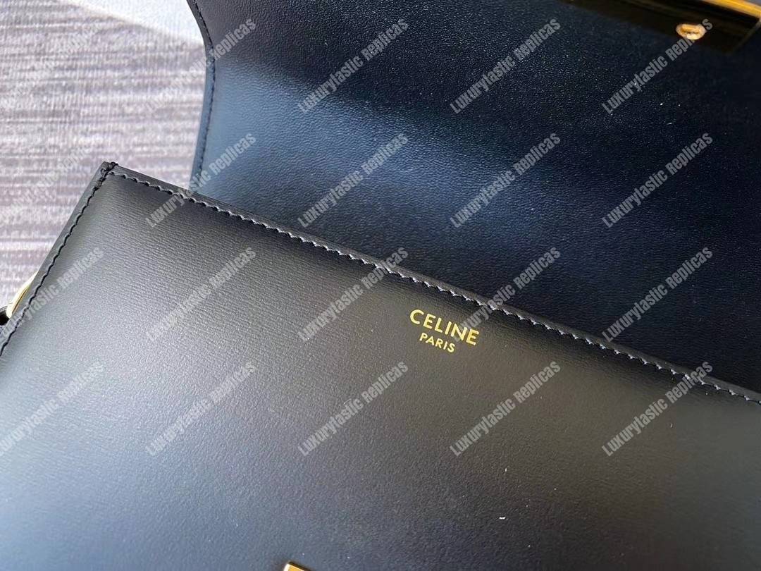 Ce**e teen triomphe bag in shiny calfskin black