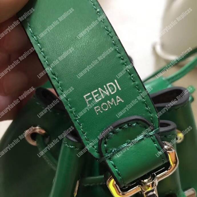 F**di mon tresor green leather mini bag