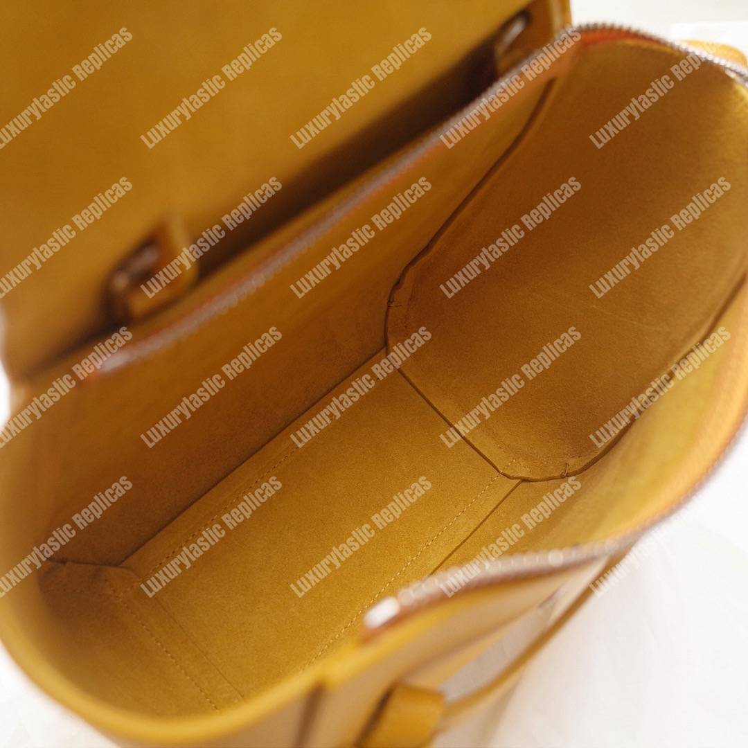 Ce**e nano belt bag in grained calfskin ocre