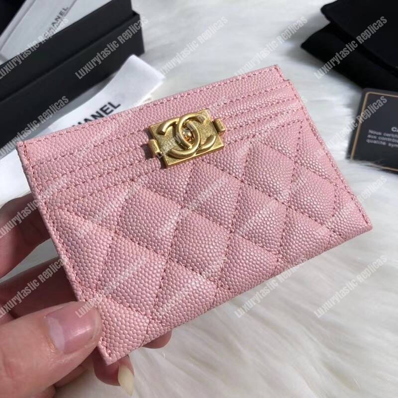 Ch*el boy card holder pink