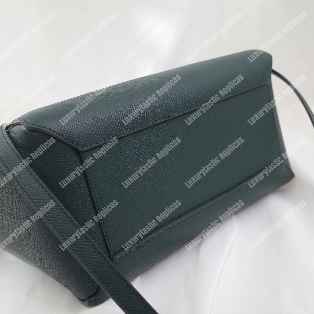 Ce**e micro belt bag in grained calfskin amazone
