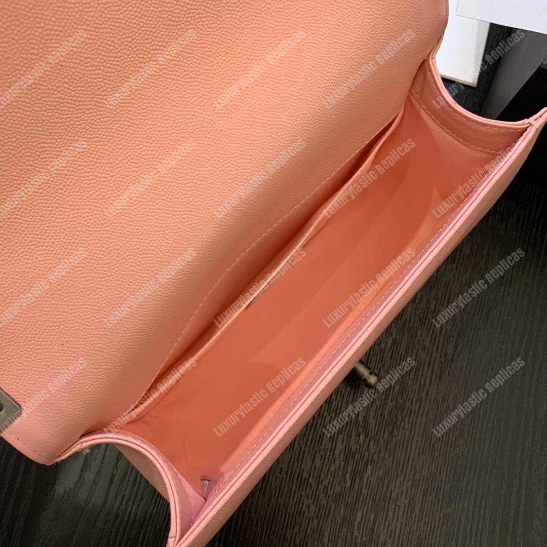 Ch*el boy medium caviar leather pink