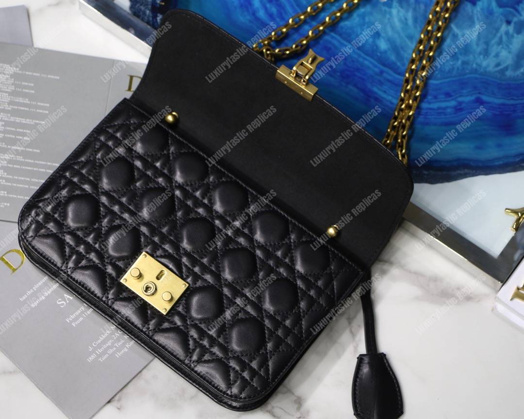 D*or lambskin D*oraddict flap bag black