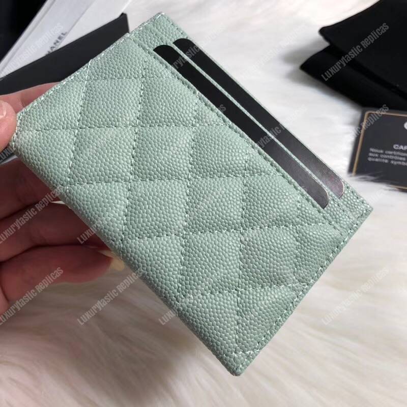 Ch*el boy card holder light green