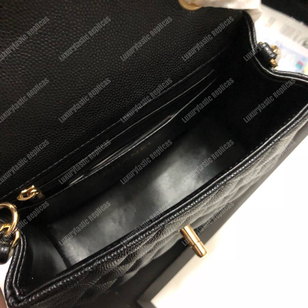 Ch*el mini flap bag black