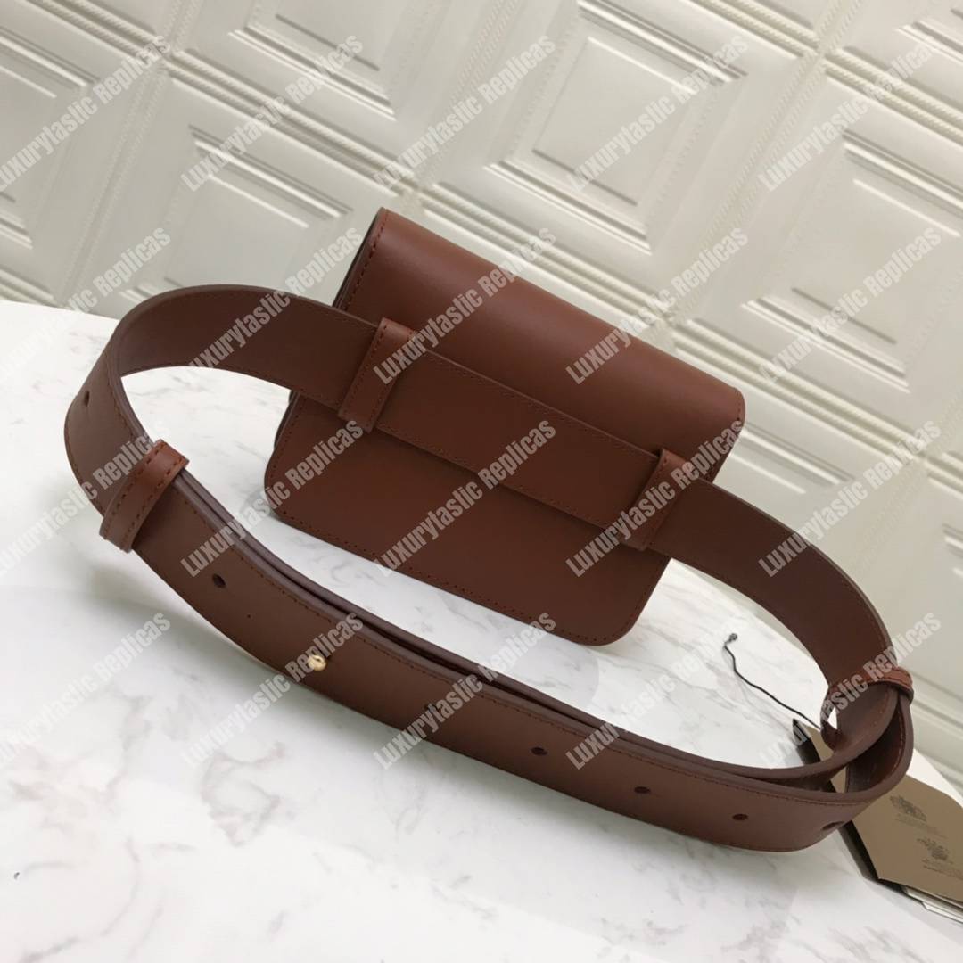 B**rry belted leather tb bag brown