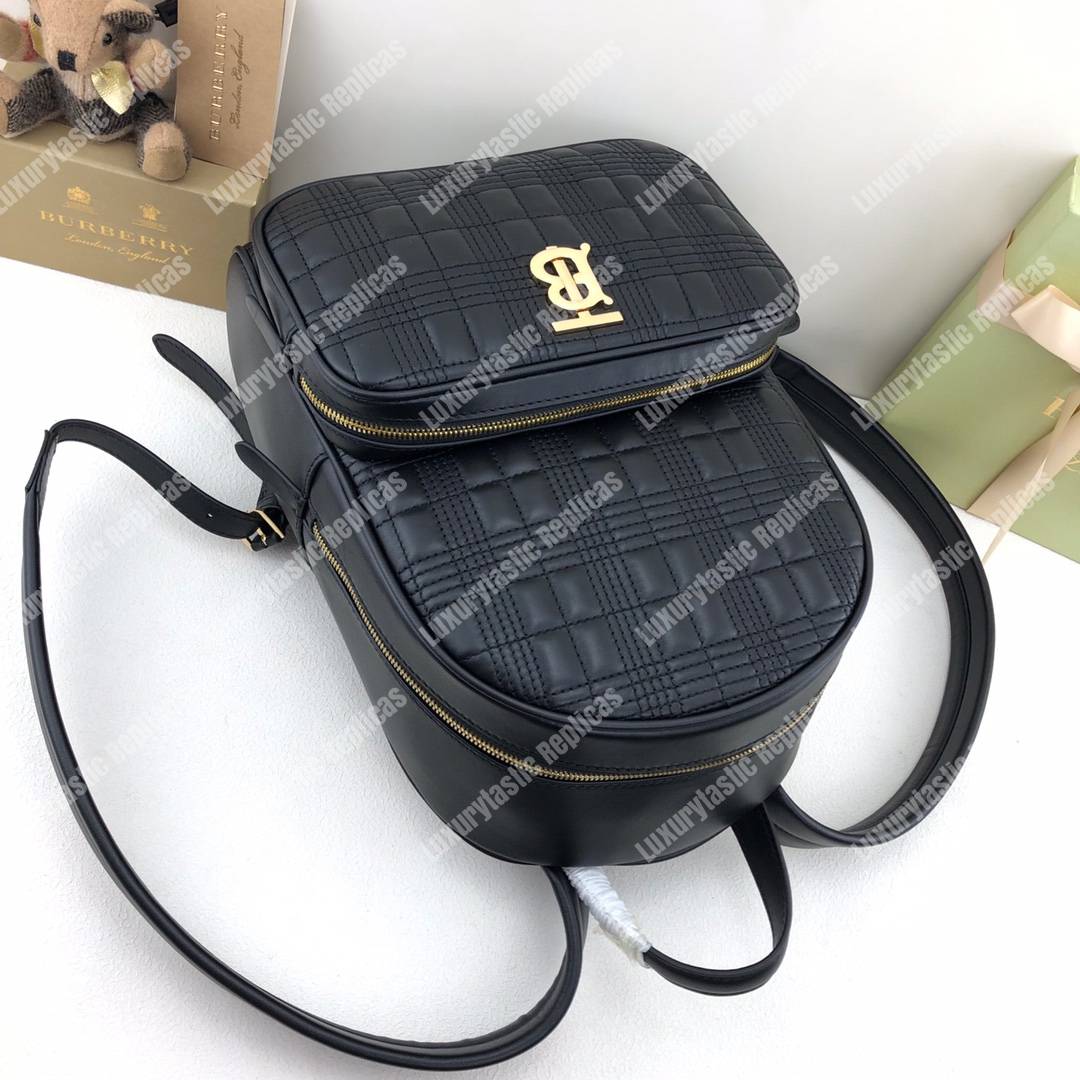 B**rry quilted check lambskin backpack black