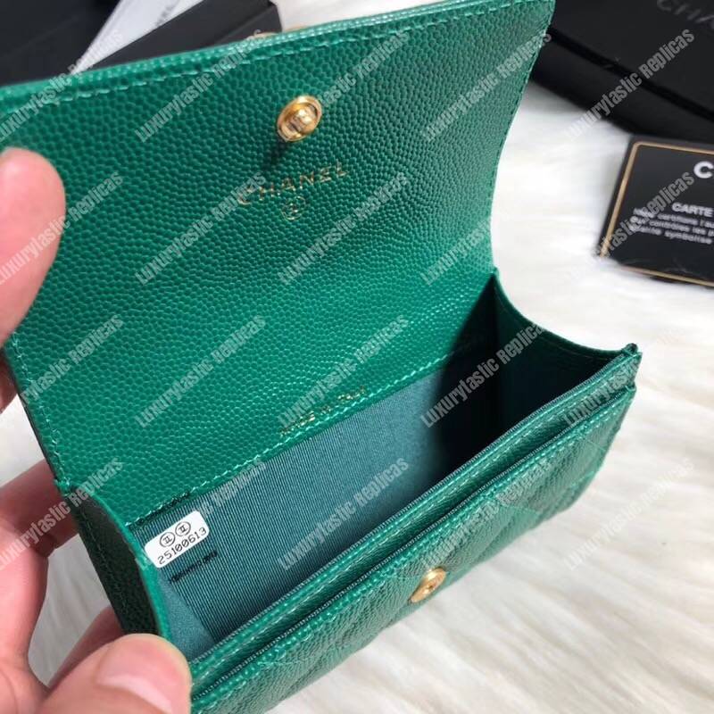 Ch*el boy small flap wallet green