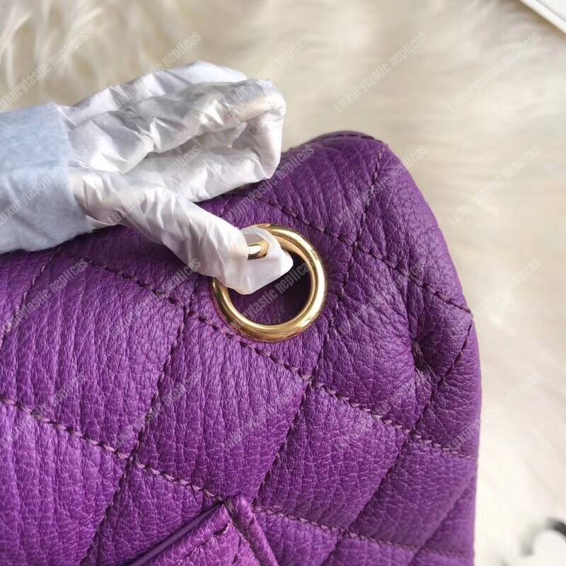Ch*el medium classic handbag purple