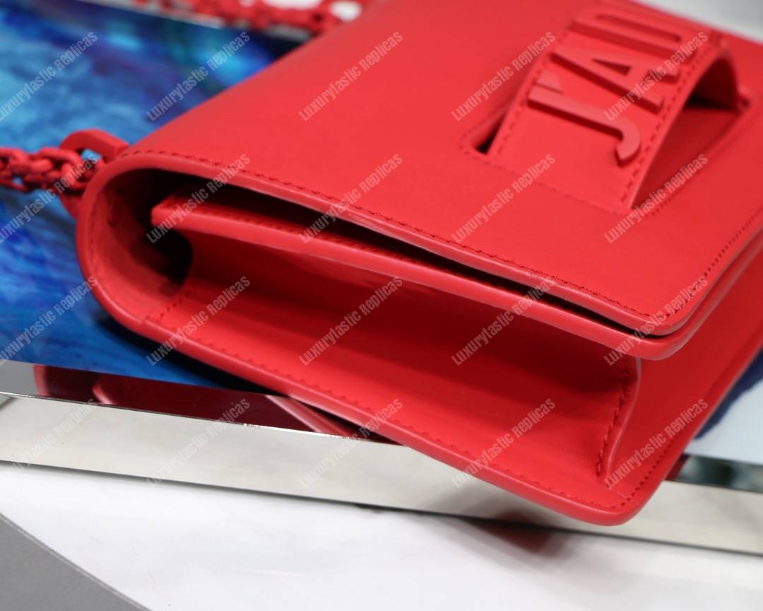 mini j’aD*or red ultra matte flap bag