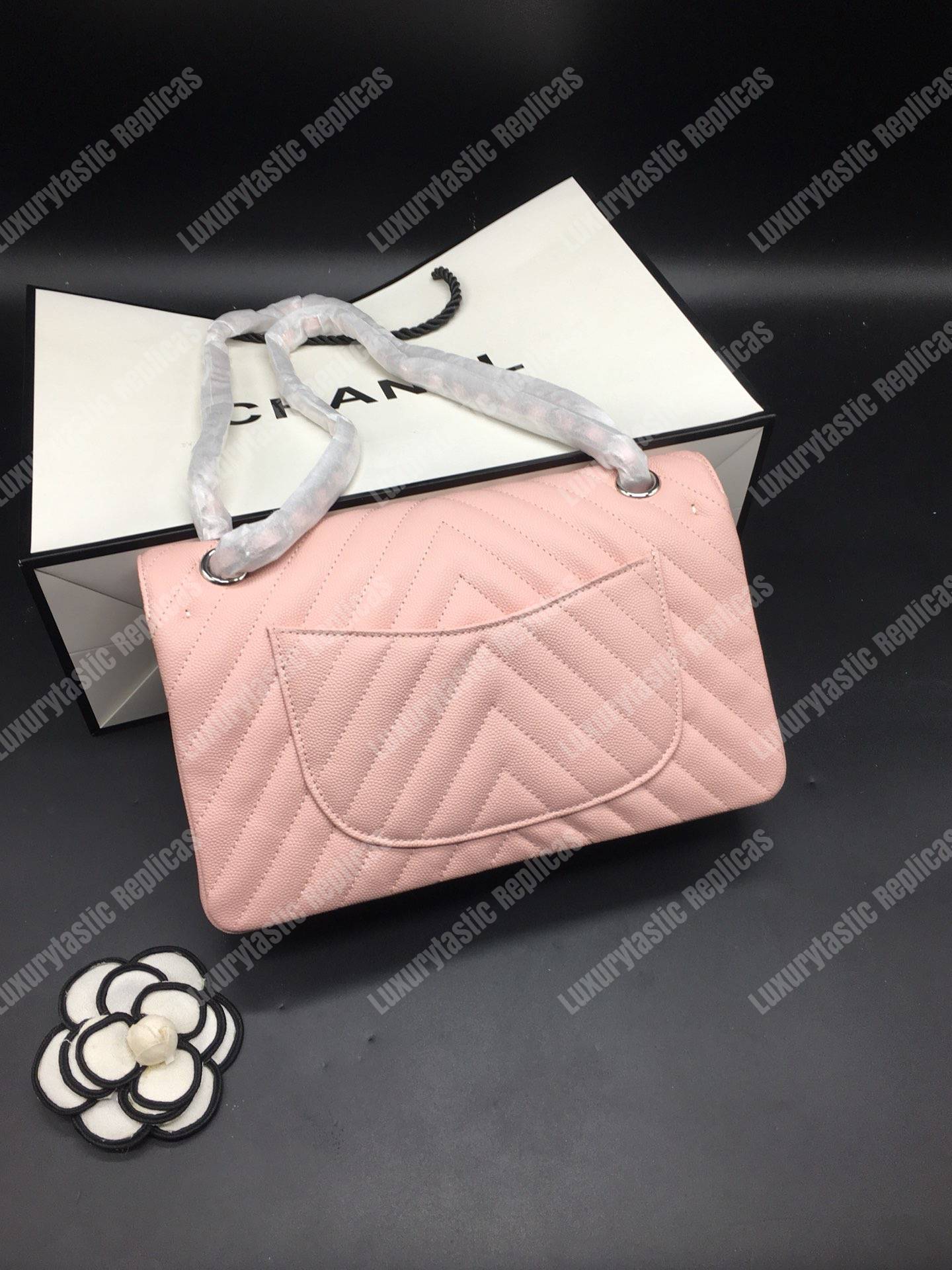 Ch*el classic medium handbag pink