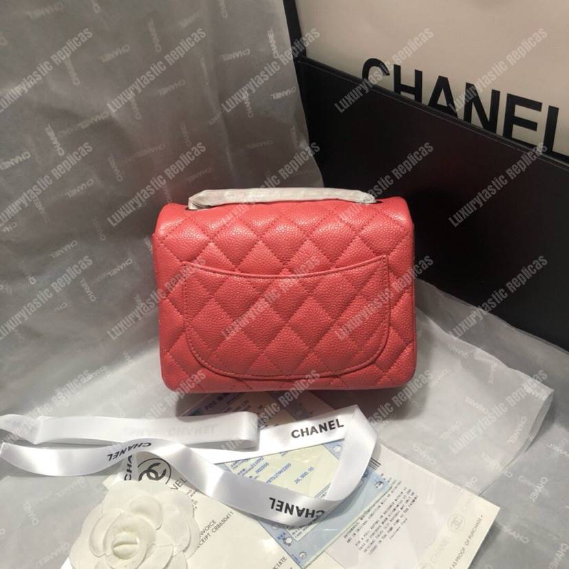 Ch*el mini flap bag red