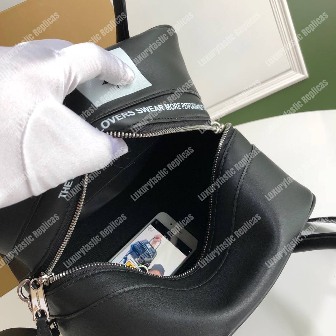 B**rry small montage print leather cube bag black