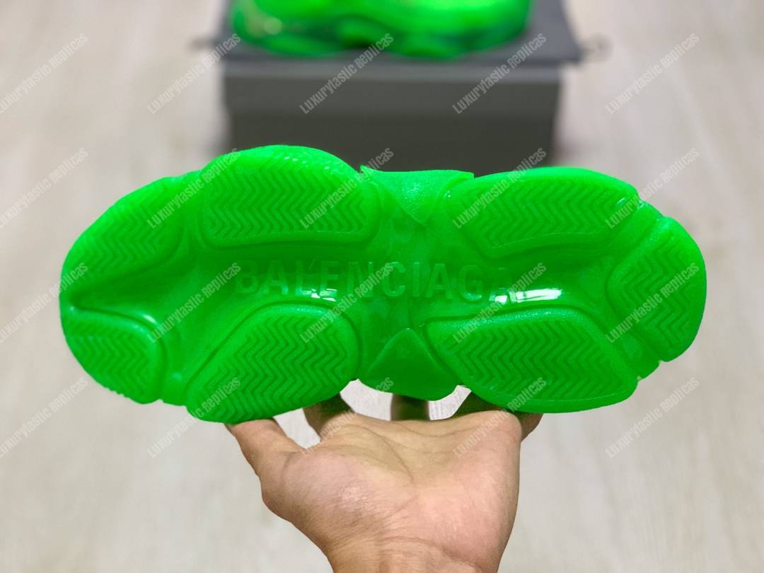 Ba*len*cia*ga triple s clear sole green