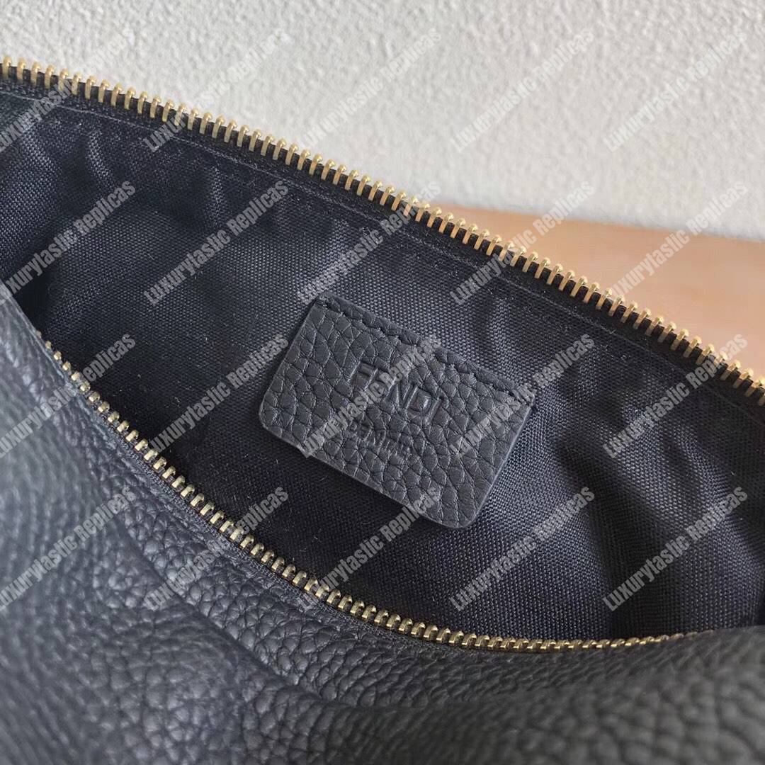 F**di black romano leather belt bag