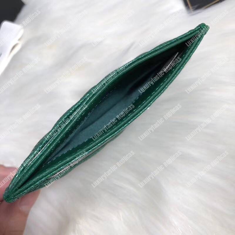 Ch*el classic card holder green